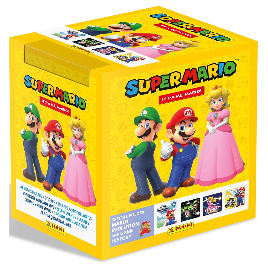 Panini “It’s-a Me Mario!” stickers display