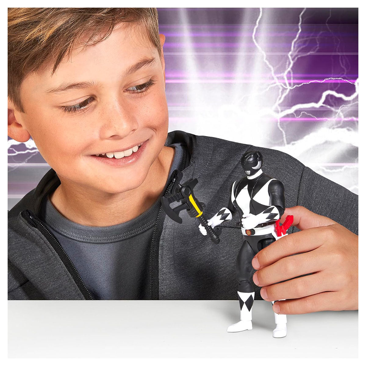 Mighty Morphin Power Rangers Re-Ignition: Auto Morphin Black Ranger Figure