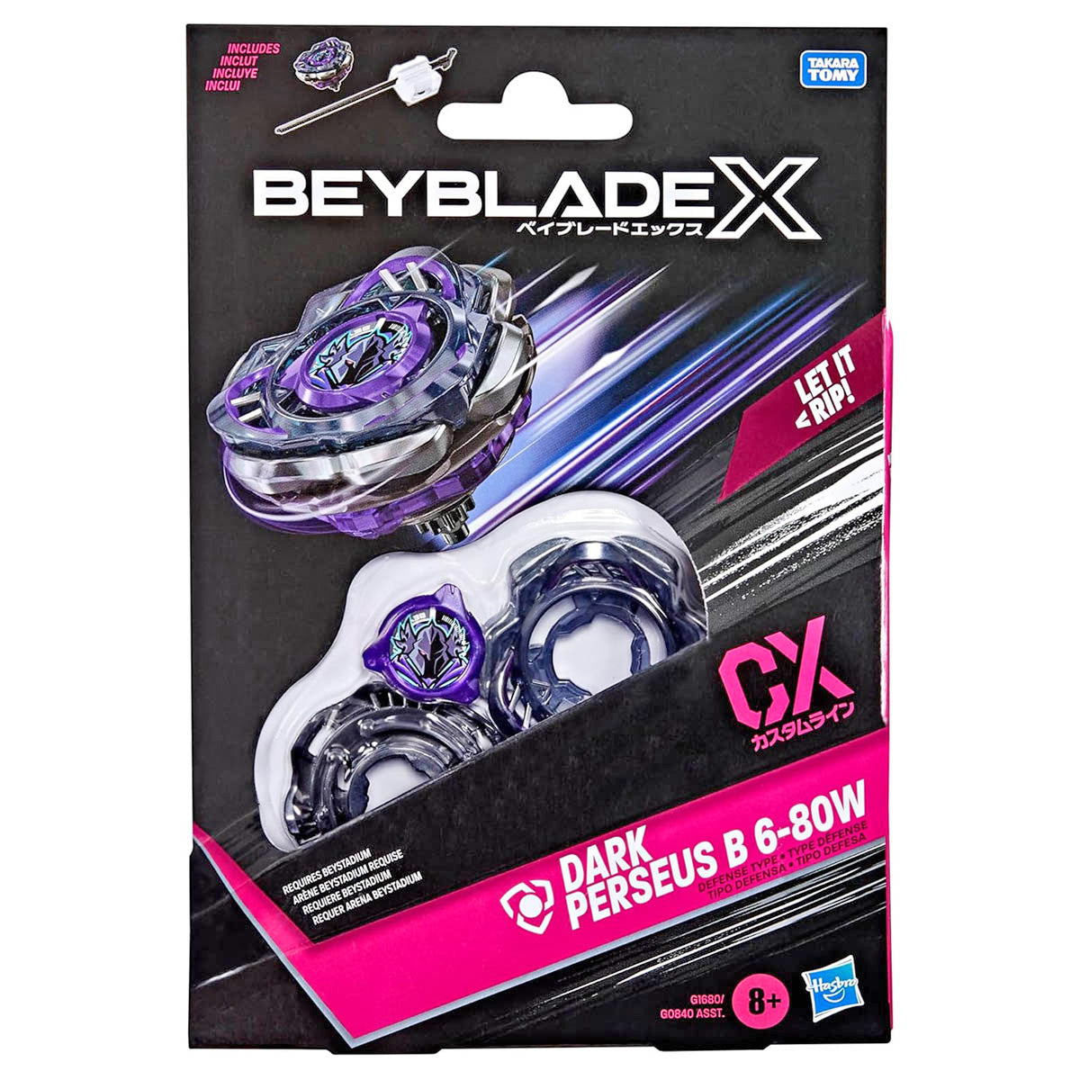 Beyblade X CX Dark Perseus B 6-80W Defense Type Starter Pack