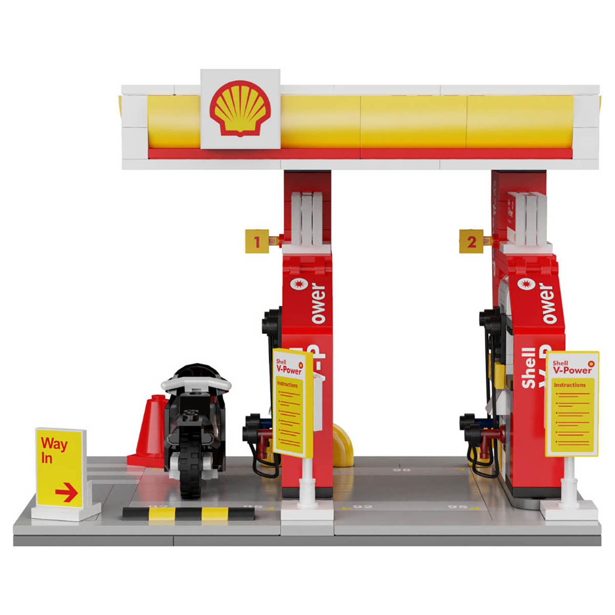 CaDA Shell Retail Station Building Block Set