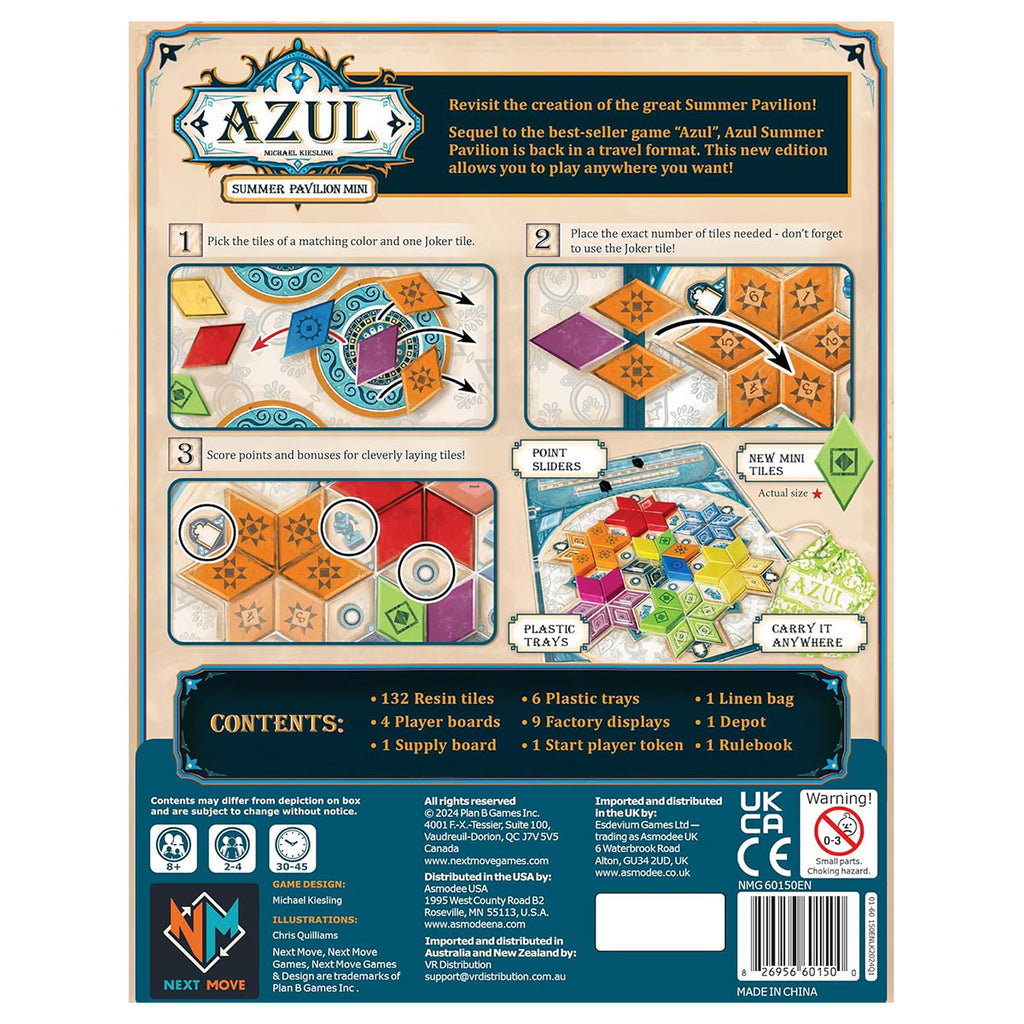 Azul Summer Pavilion Mini board game box cover