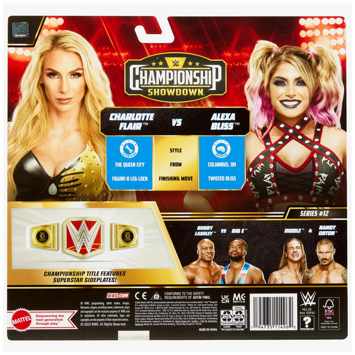 WWE Championship Showdown Series #12 Charlotte Flair vs Alexa Bliss Figures