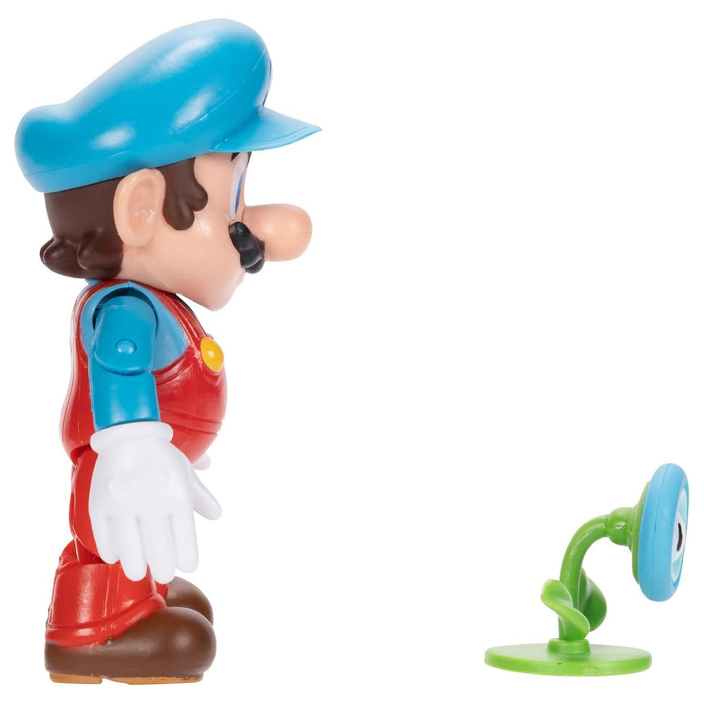 Super Mario Ice Mario with Ice Flower 4" Figure