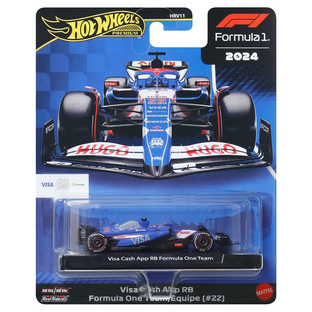 Hot Wheels Premium Formula 1 2024 Visa Cash App RB Race Car #22