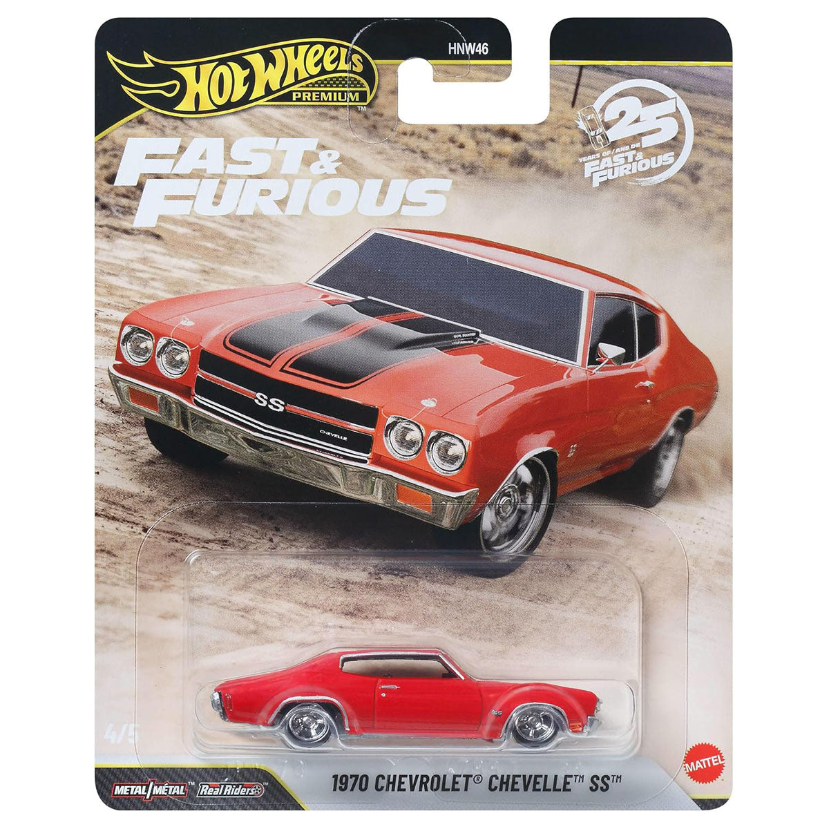 Hot Wheels Fast & Furious 25 Years: 1970 Chevrolet Chevelle SS Die-Cast Car