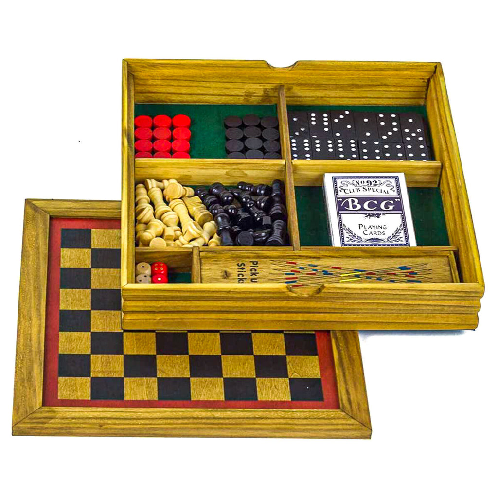 Six in One Wooden Games Compendium