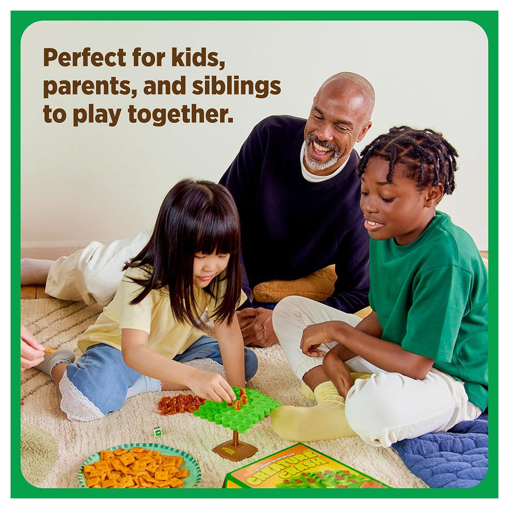 Players stacking Creature Crash game pieces