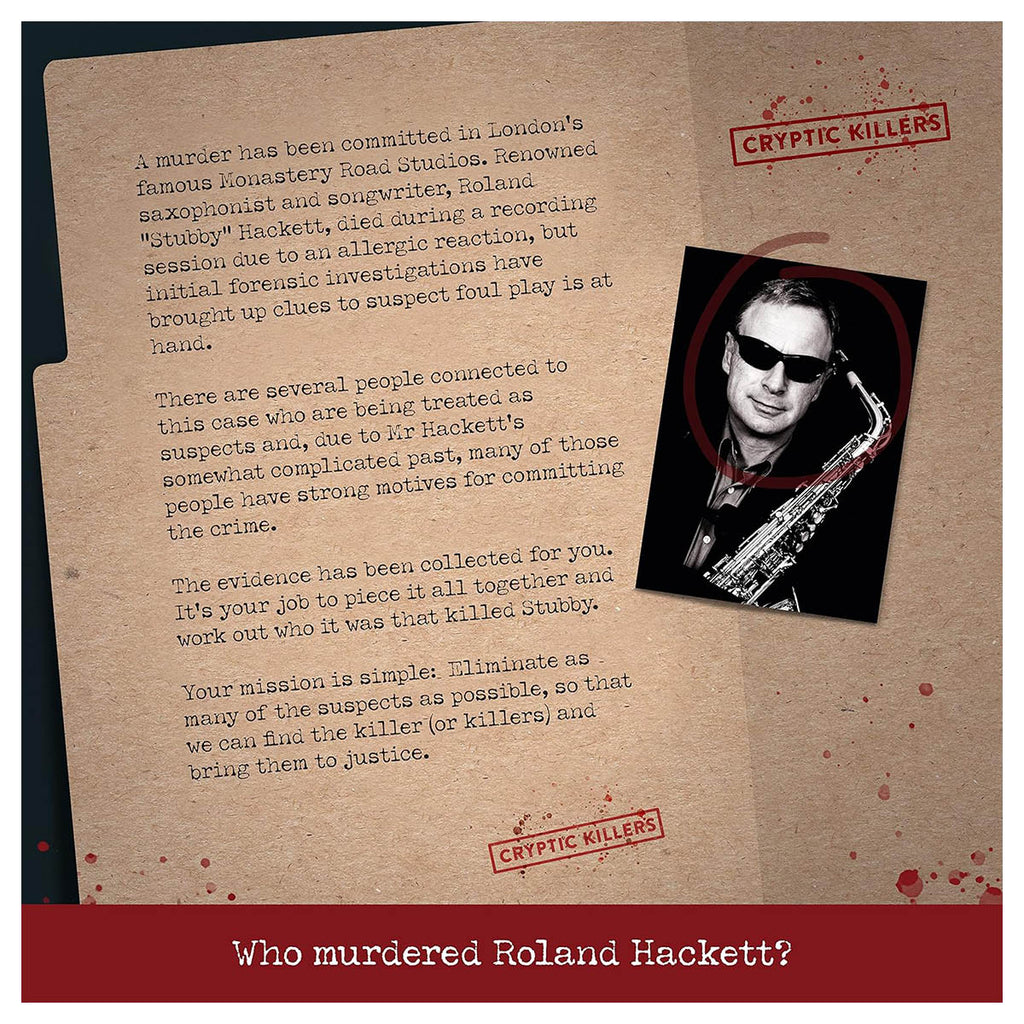 Cryptic Killers: Murder of a Musician Case File Game
