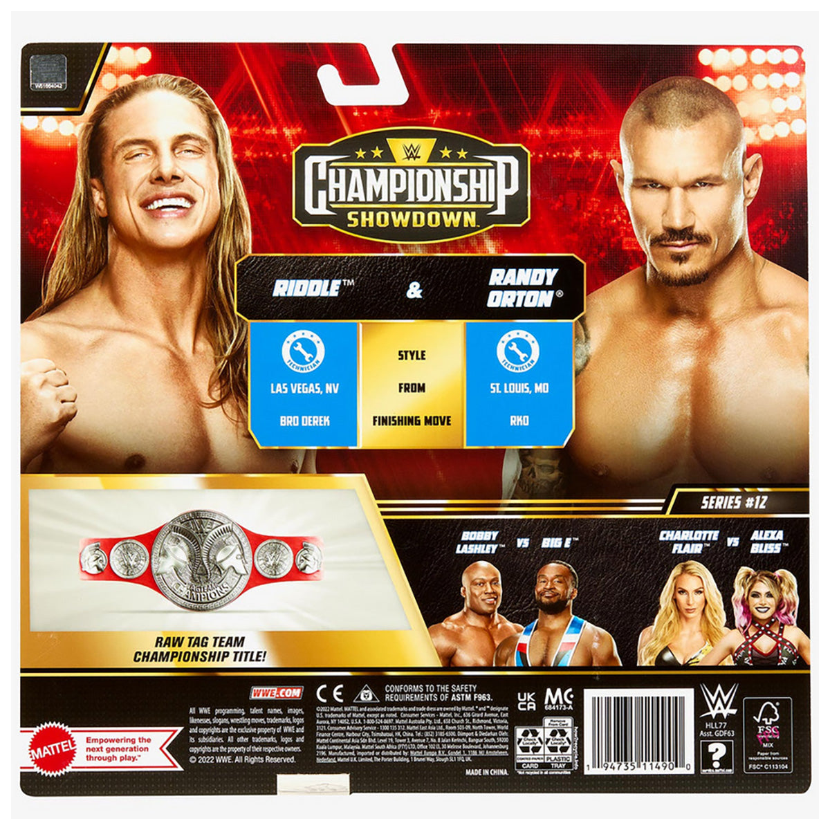 WWE Championship Showdown Series #12 Riddle vs Randy Orton Figures