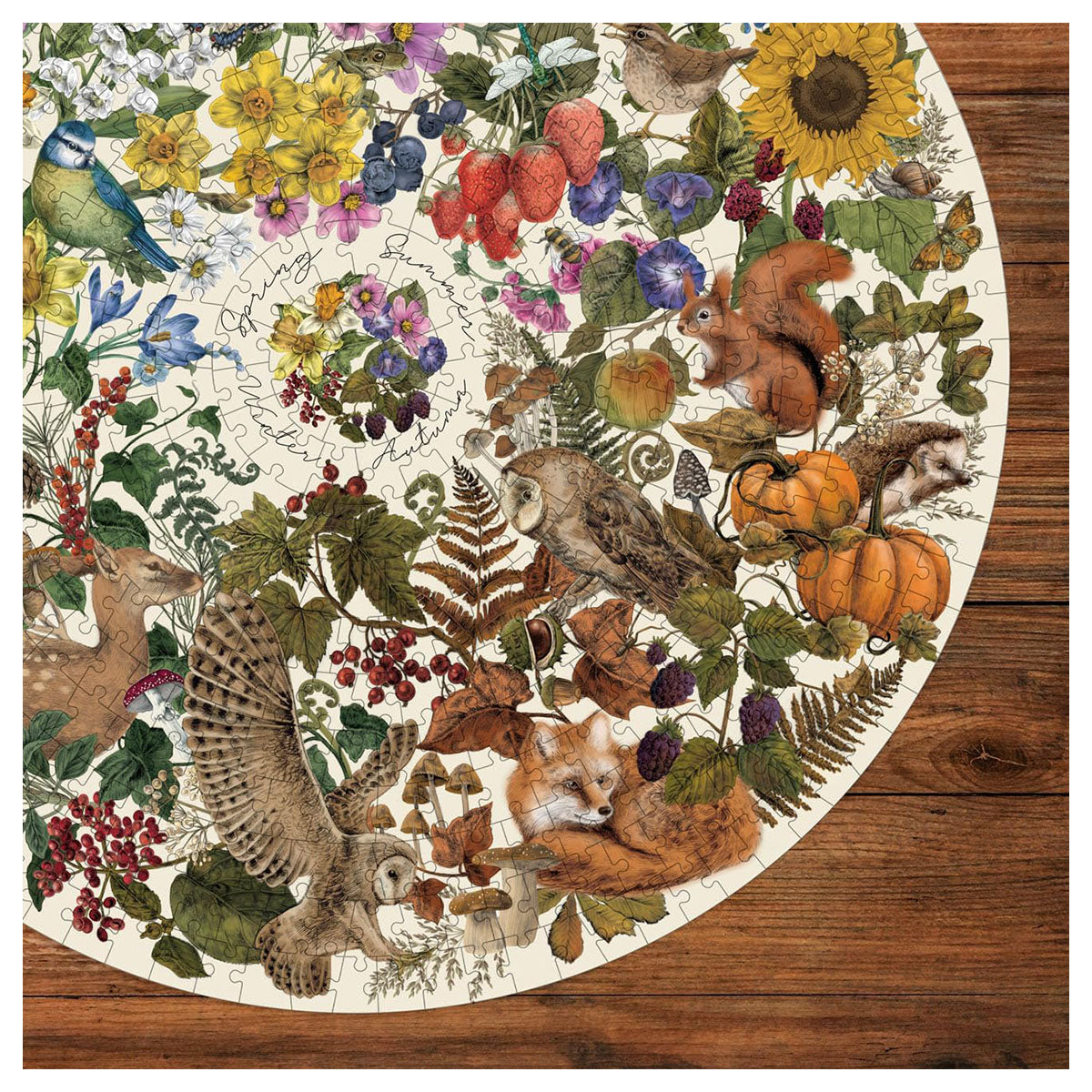 Gibsons The Art File: Nature's Seasons 500 Piece Circular Jigsaw Puzzle