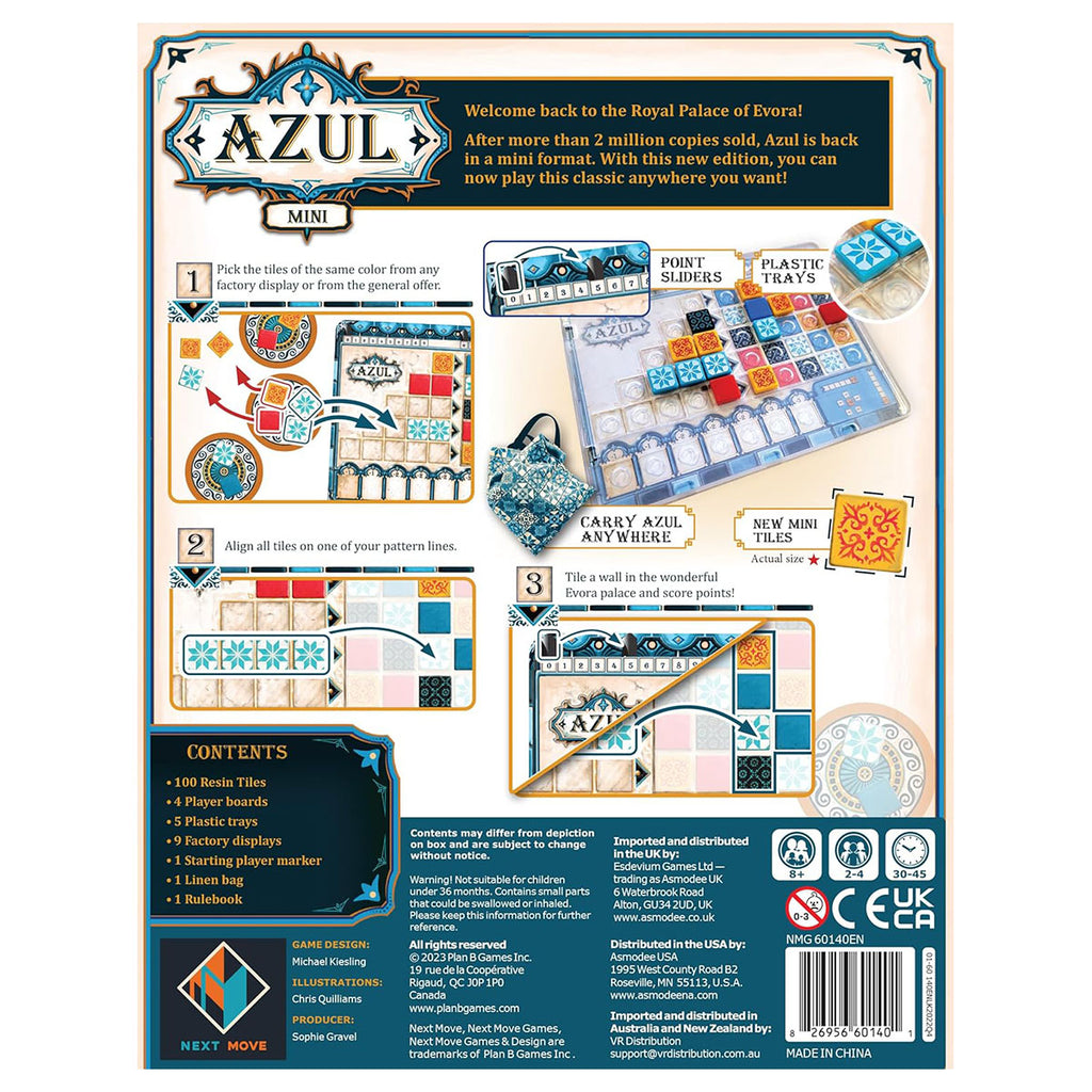 Azul Mini - Travel Edition of the Award-Winning Tile-Placement Game