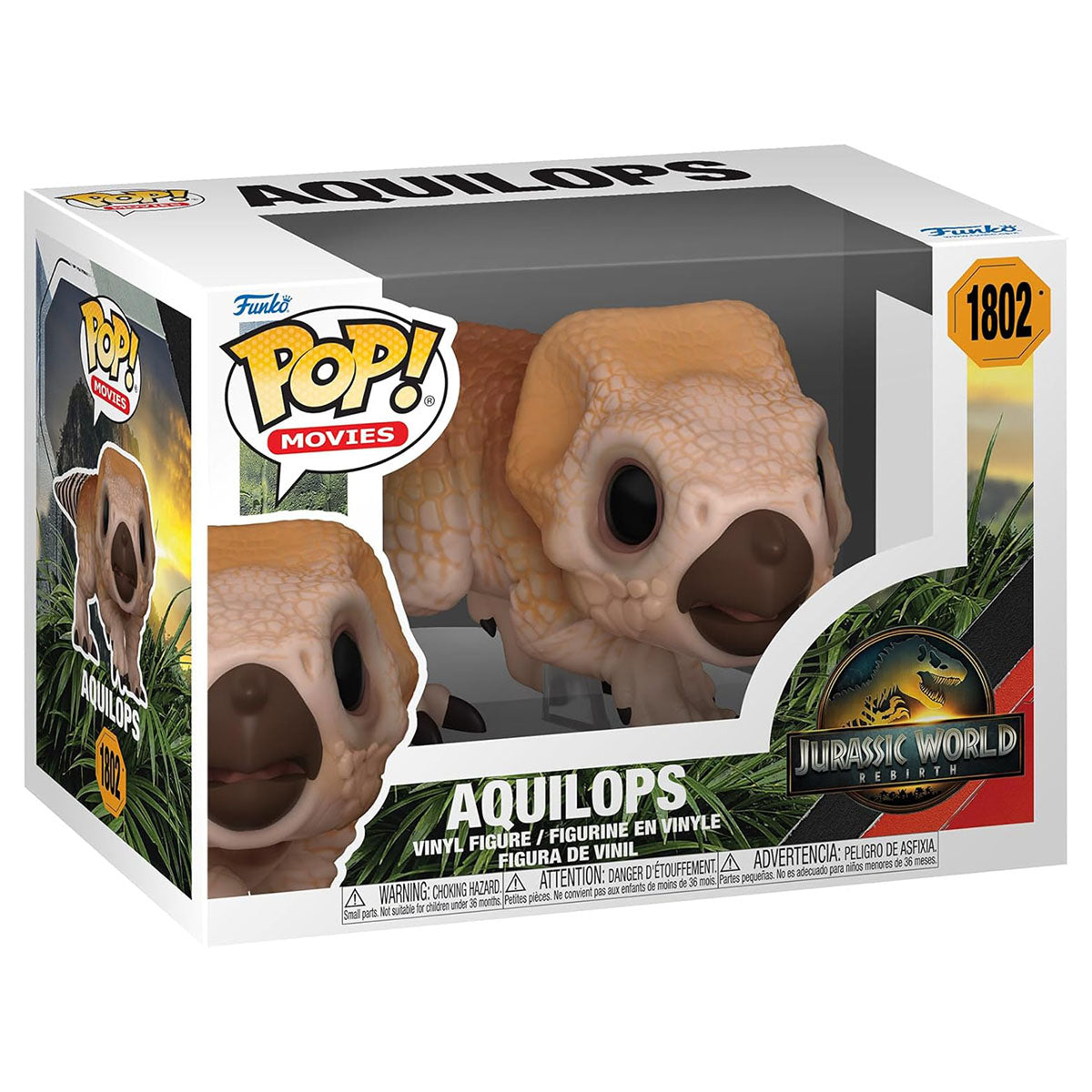 Funko Pop! Movies:Â Jurassic World: Rebirth Aquilops Vinyl Figure #1802