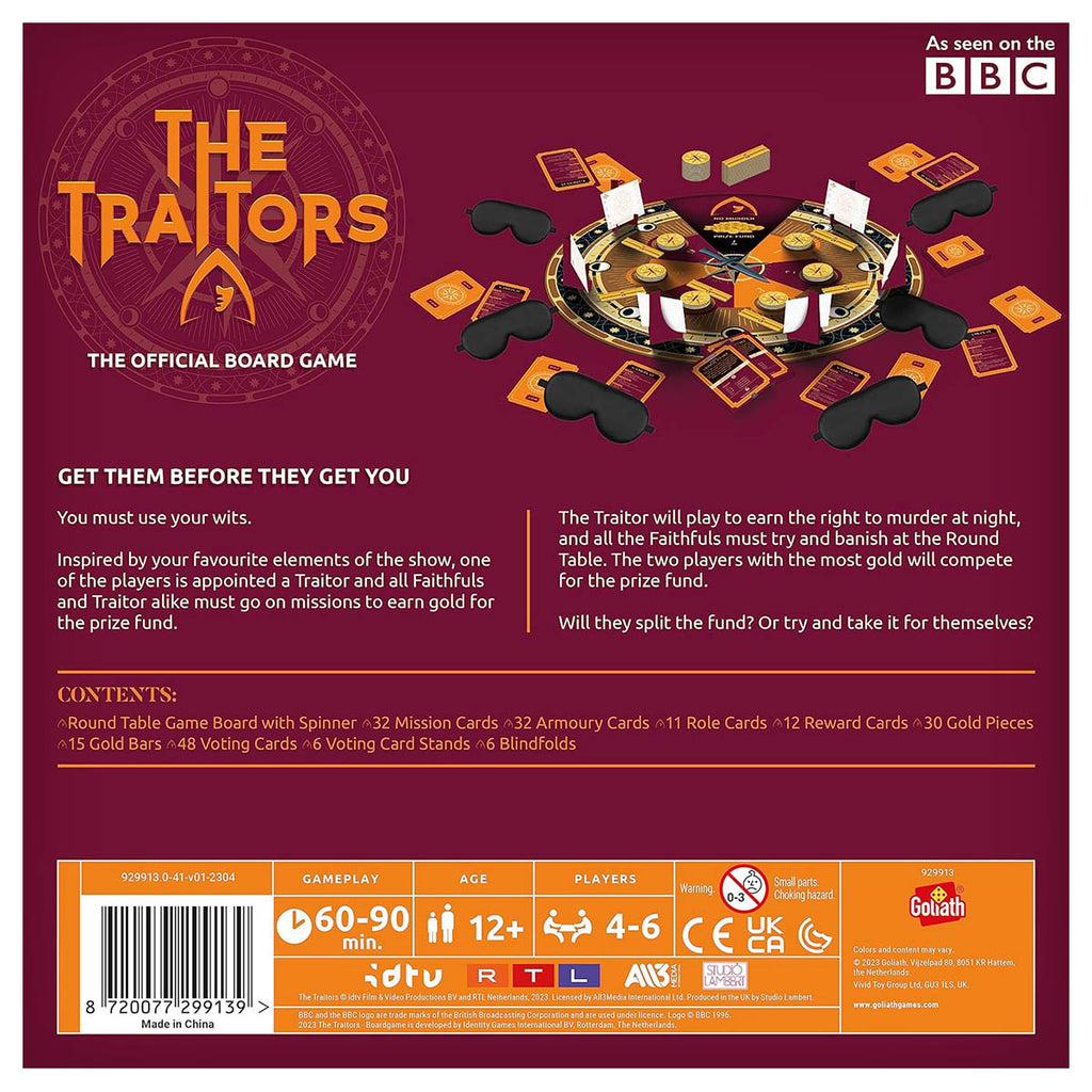 The Traitors board game box social deduction UK edition