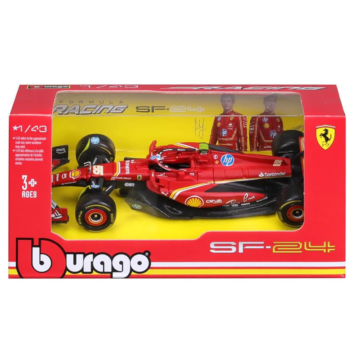 Bburago Ferrari F1 SF-24 Carlos Sainz 1:43 Race Car