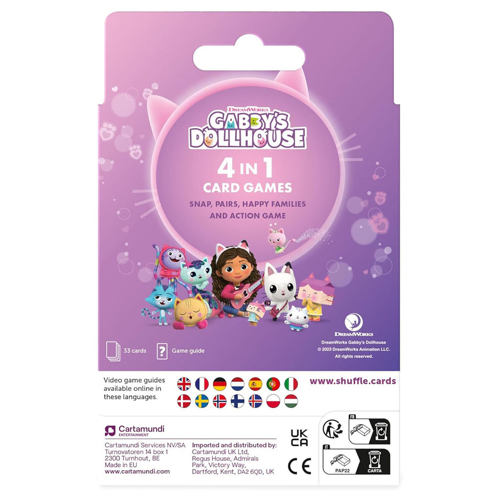 Shuffle Gabby's Dollhouse 4 in 1 Card Game