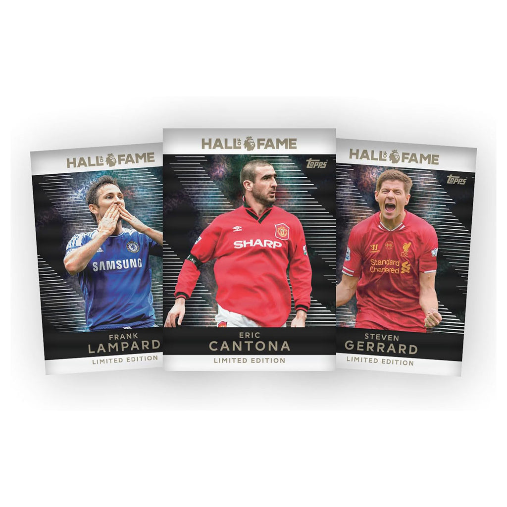Premier League football trading cards close-up