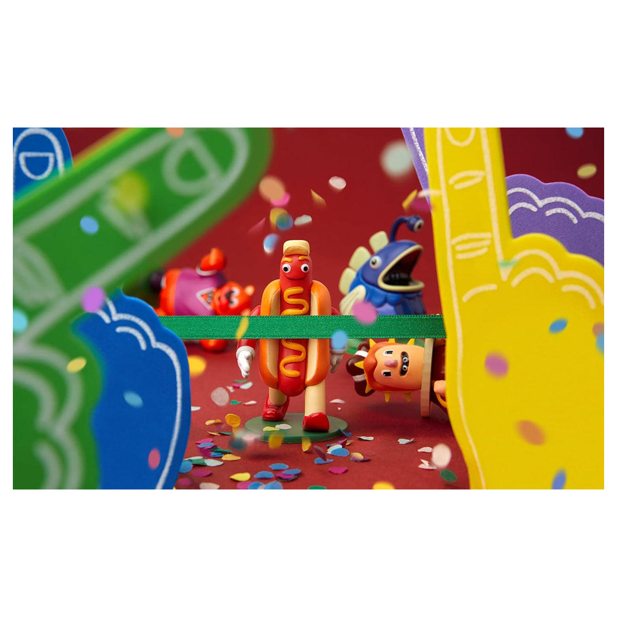 Hot Streak mascot figures and racing cards components