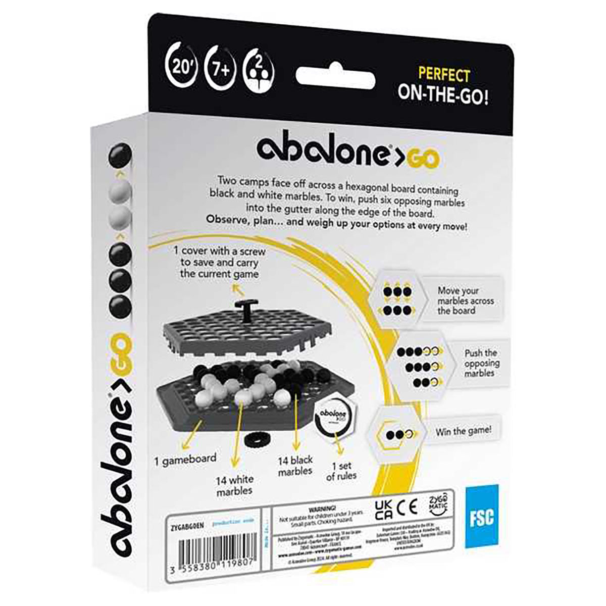 Abalone Go hexagonal game board