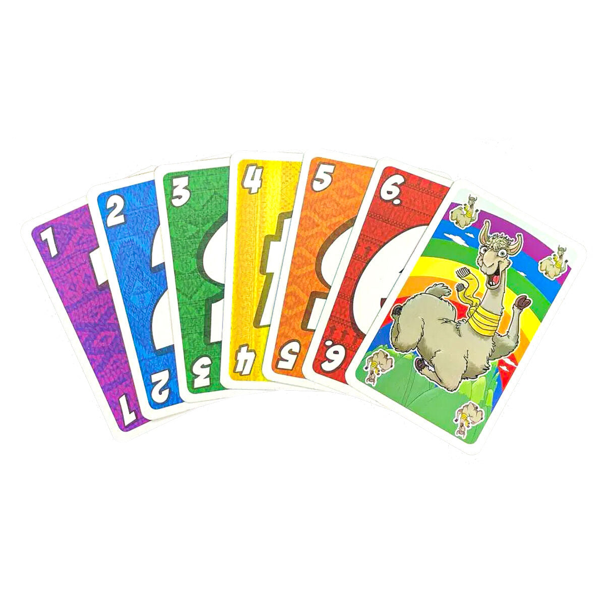 L.L.A.M.A card game gameplay cards laid out