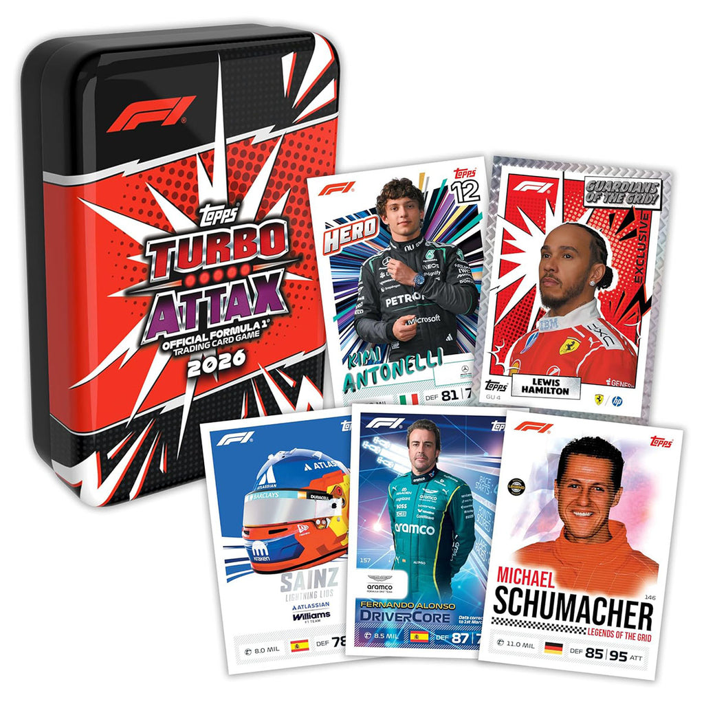 Topps Turbo Attax Formula 1 2026 Trading Card Game Mega Tin (styles vary)