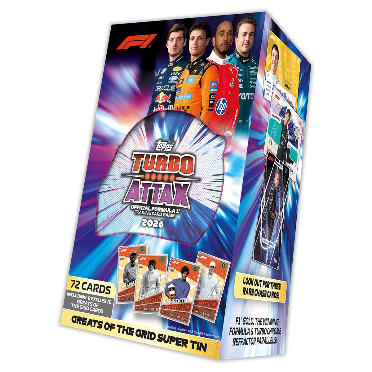 Topps Turbo Attax Formula 1 2026 Trading Card Game Super Tin