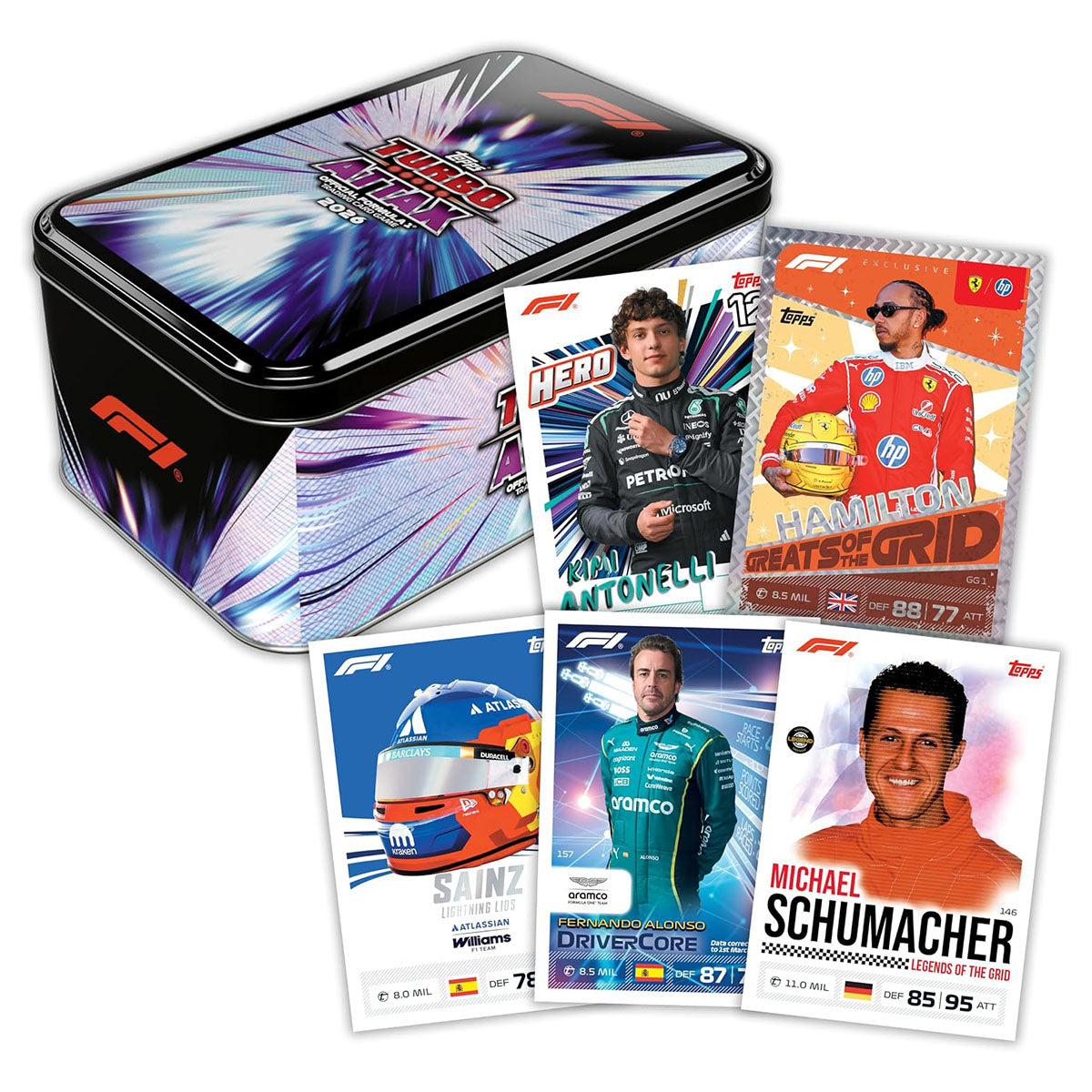 Topps Turbo Attax Formula 1 2026 Trading Card Game Super Tin