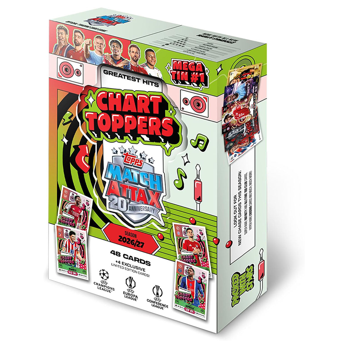 Topps Match Attax 20th Anniversary Trading Card Game UCC 2026/27 Chart Toppers Mega Tin #1