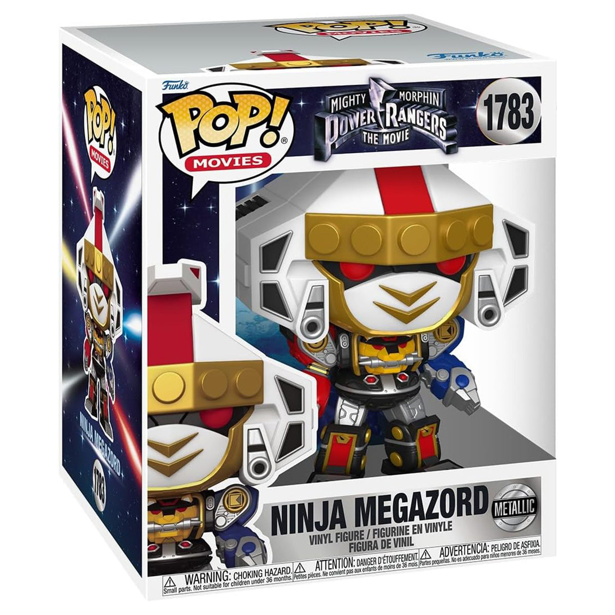 Funko Pop! Movies: Mighty Morphin Power Rangers The Movie: Ninja Megazord Metallic Super Vinyl Figure #1783