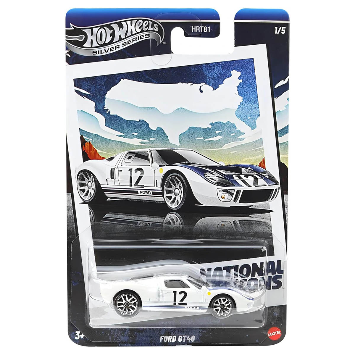 Hot Wheels Silver Series: National Icons: Ford GT40 Car (1/5)