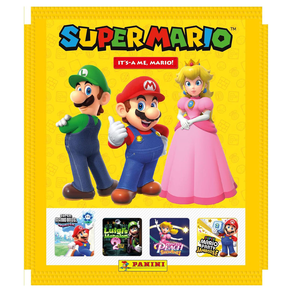 Panini Super Mario “It’s-a Me Mario!” sticker pack front