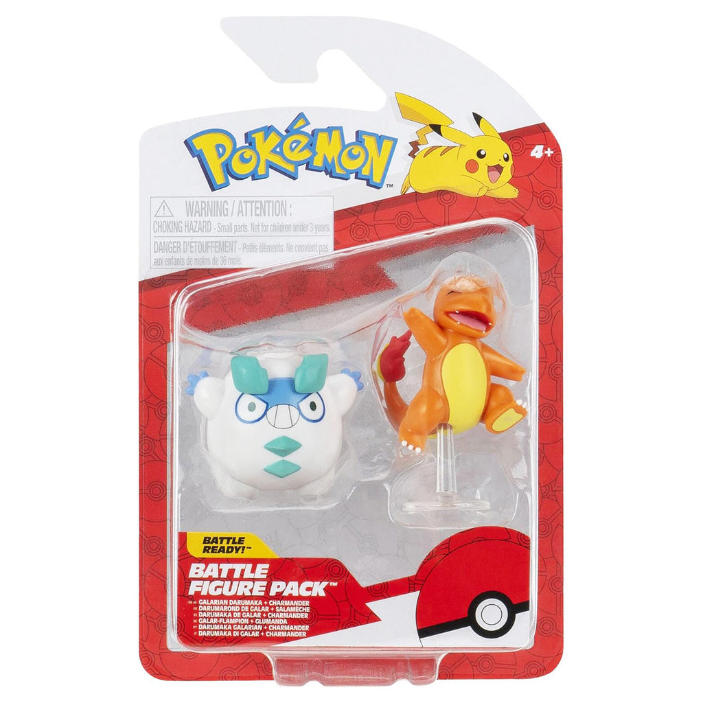 Pokémon Galarian Darumaka & Charmander Battle Figure Pack
