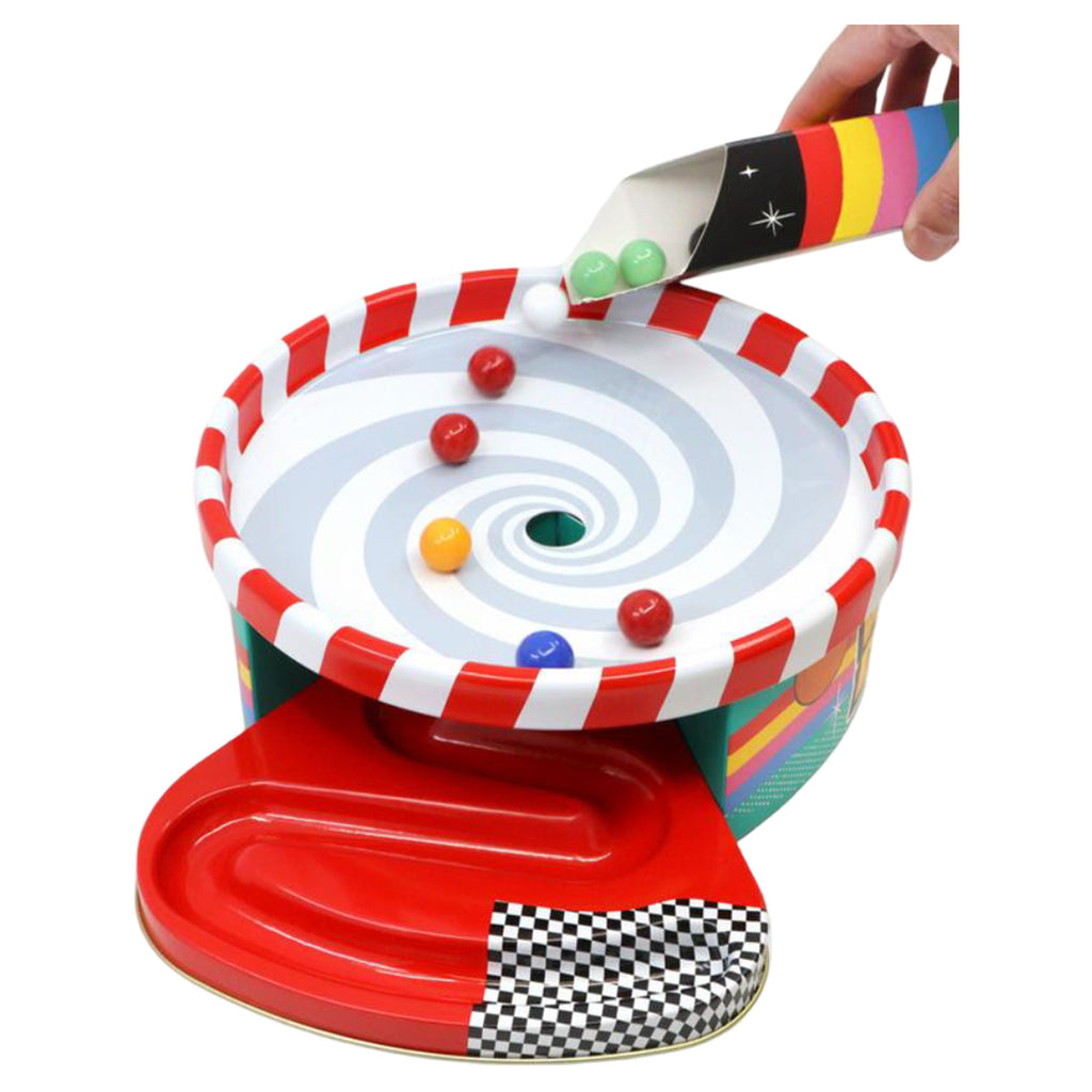 Whirly Derby family board game in play