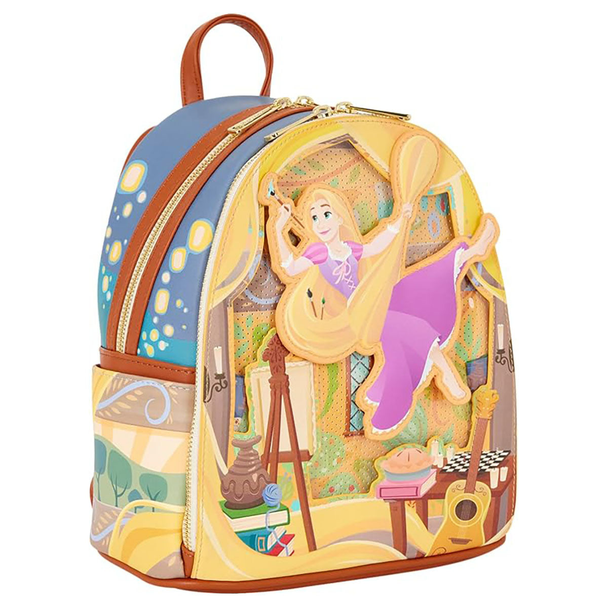 Loungefly Disney Tangled: Rapunzel Painting Mini Backpack