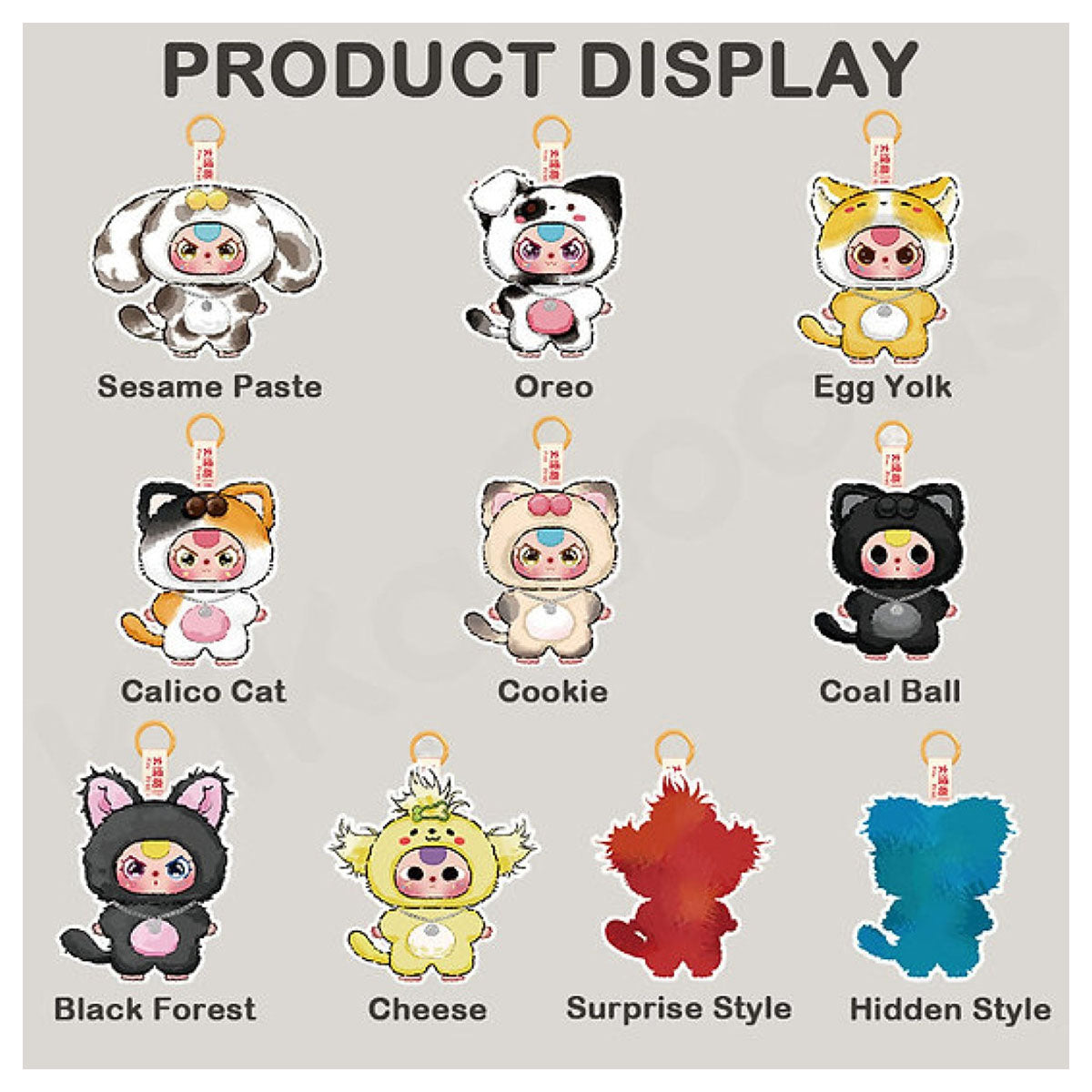 Baby Three: Cats and Dogs Plush (styles vary)