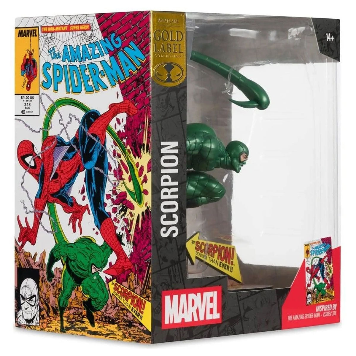 McFarlane Gold Label Collection Marvel Scorpion Metallic Action Figure (The Amazing Spider-Man #318)