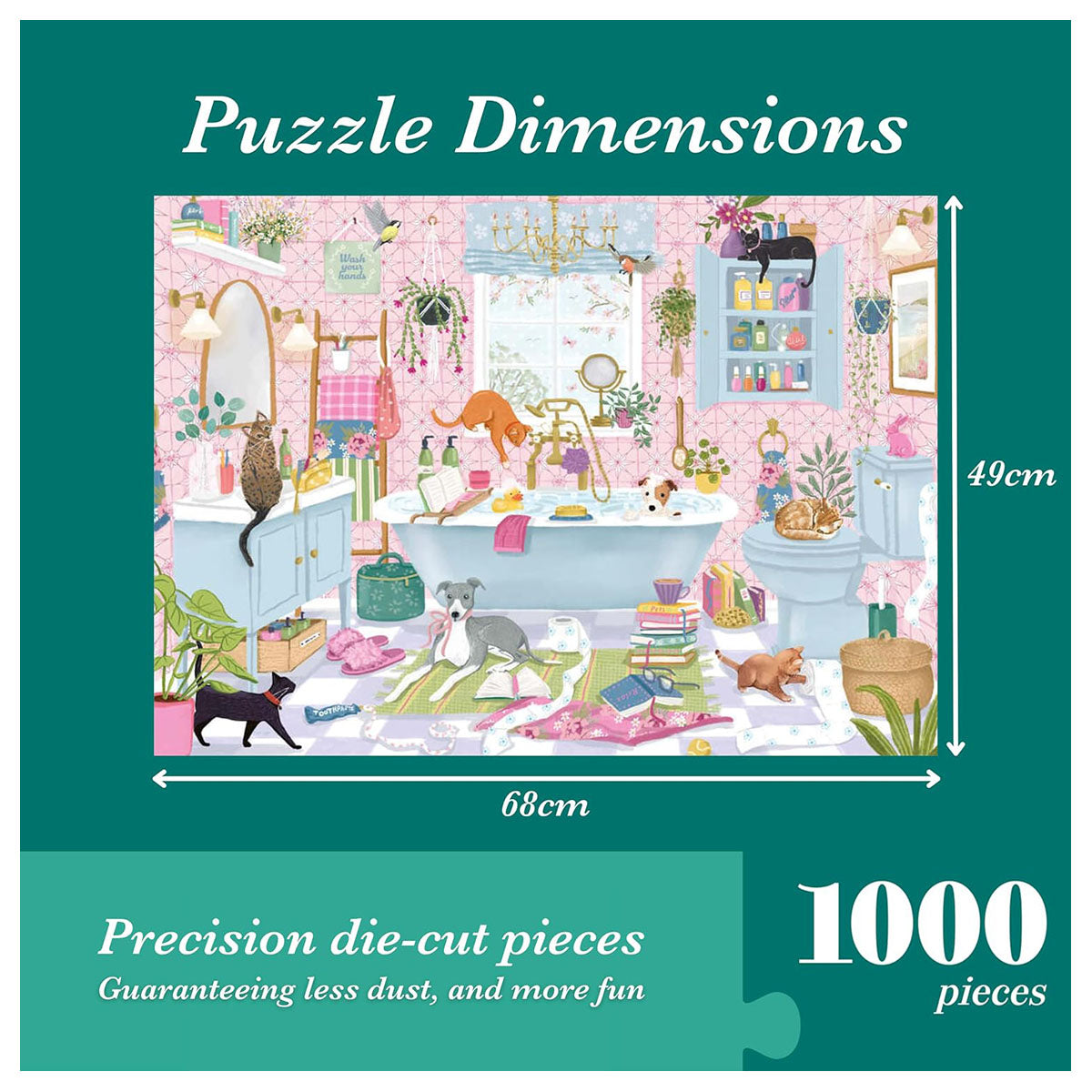 Falcon de luxe Tails in the Tub 1000 Piece Jigsaw Puzzle