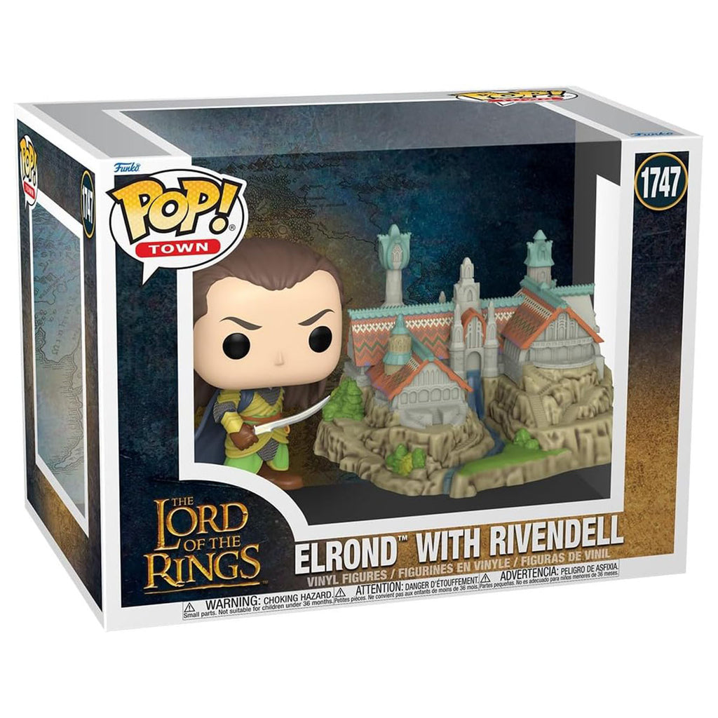 Funko Pop! Town: The Lord of the Rings S8: Elrond with Rivendell Vinyl Figures #1747