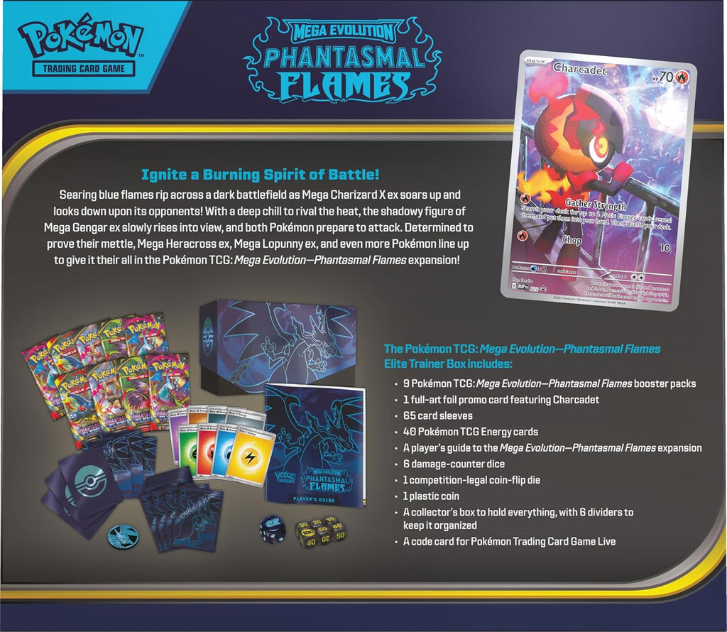 Pokemon TCG: Mega Evolution Phantasmal Flames - Elite Trainer Box