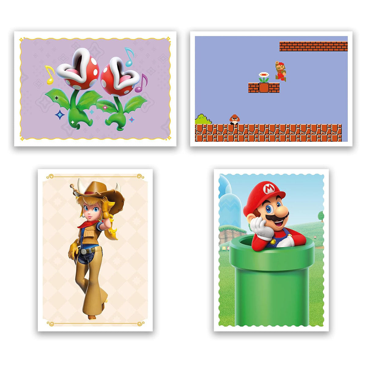 Super Mario character and foil stickers close-up