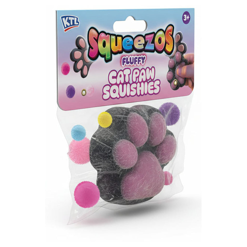Squishy Fluffy Cats Paw With Bobbles