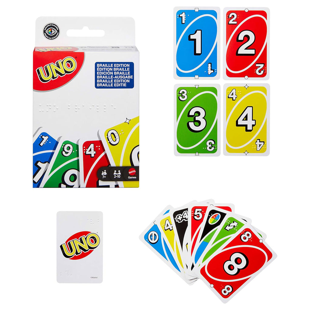 UNO Braille Family Card Game, Specially Designed for Visually Impaired