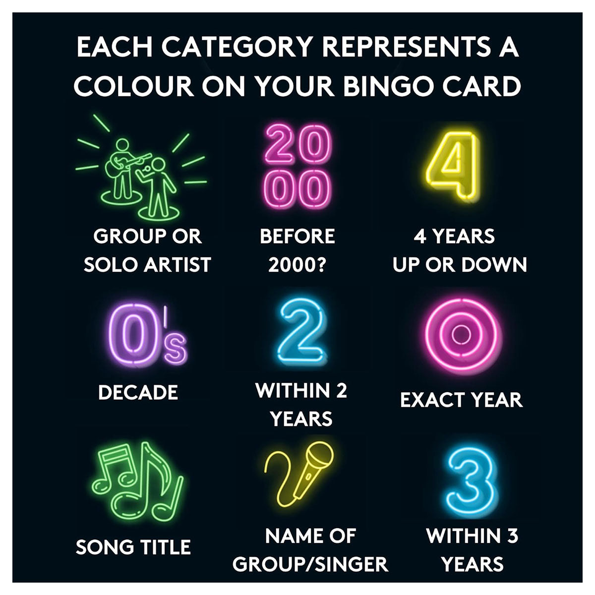 Hitster Bingo party game 2 to 10 players music game