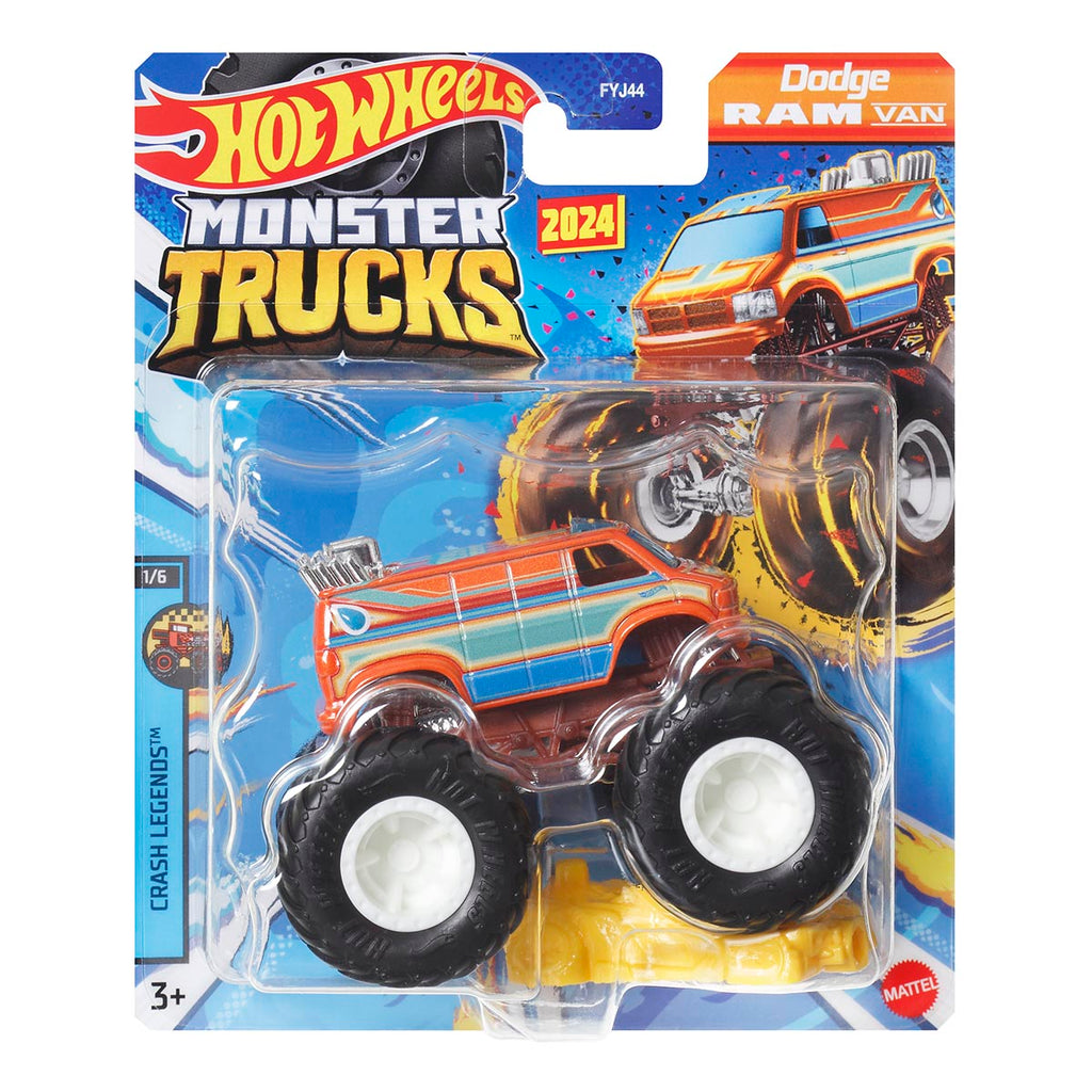 Dodge Ram Van Hot Wheels Monster Trucks 2024 Diecast Vehicle