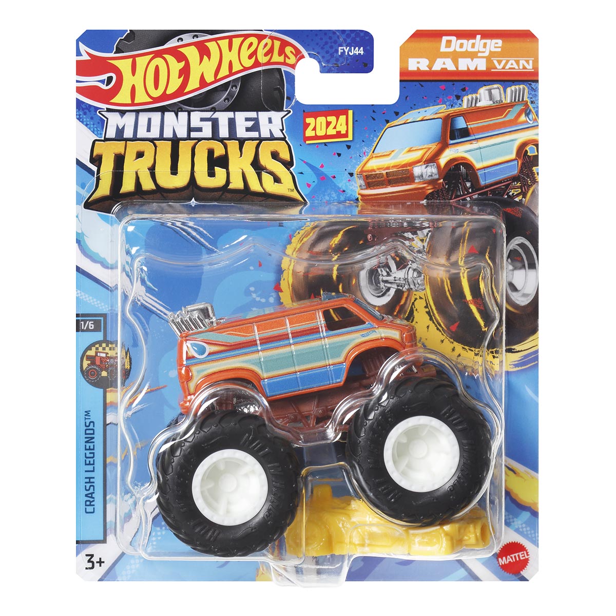 Dodge Ram Van Hot Wheels Monster Trucks 2024 Diecast Vehicle