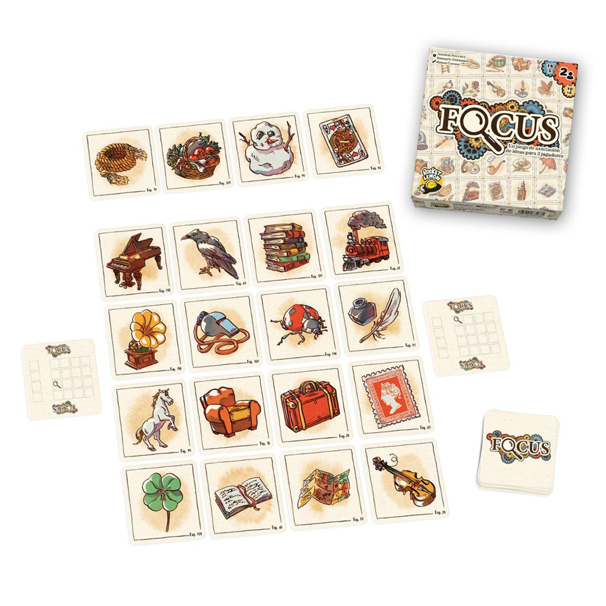 Focus family board game components