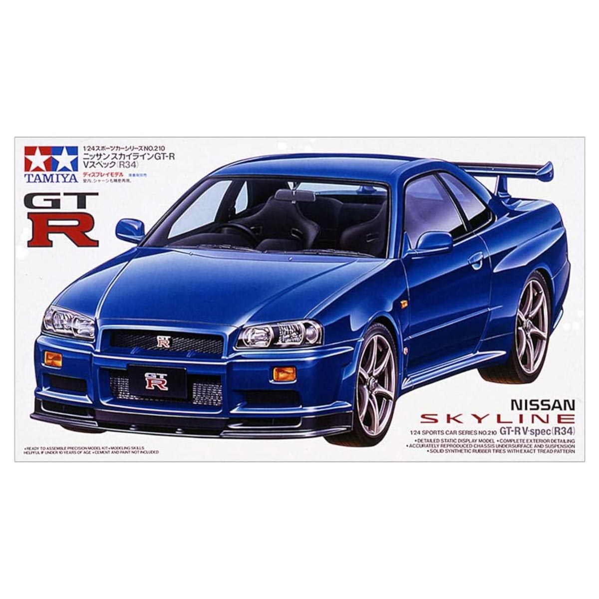 Tamiya Nissan Skyline Gt-R V-Spec R34 1:24 Sports Car Series No. 210 Model Kit