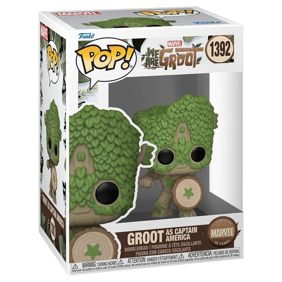 Funko Pop! Marvel: We Are Groot: Groot as Captain America Vinyl Figure #1392