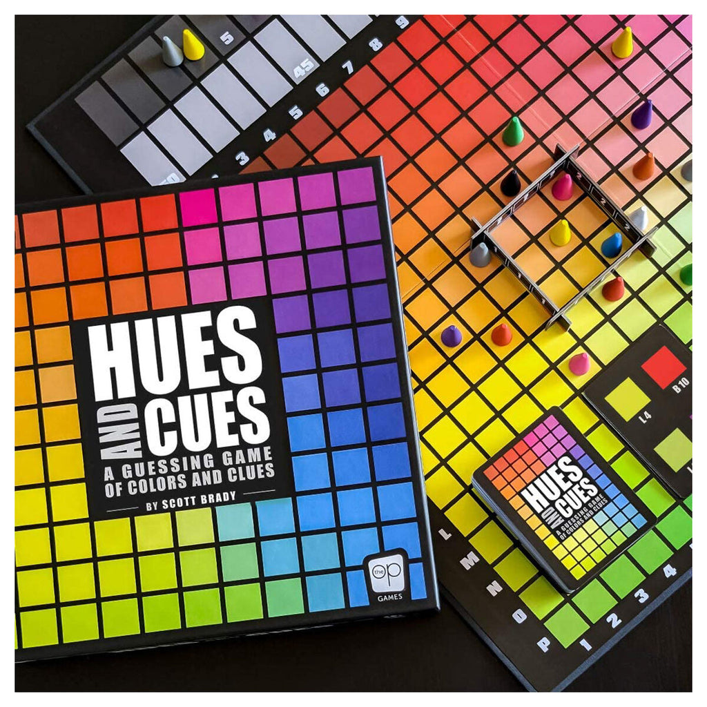 Hues and Cues board game box