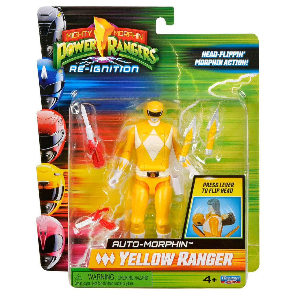 Mighty Morphin Power Rangers Re-Ignition: Auto Morphin Yellow Ranger Figure