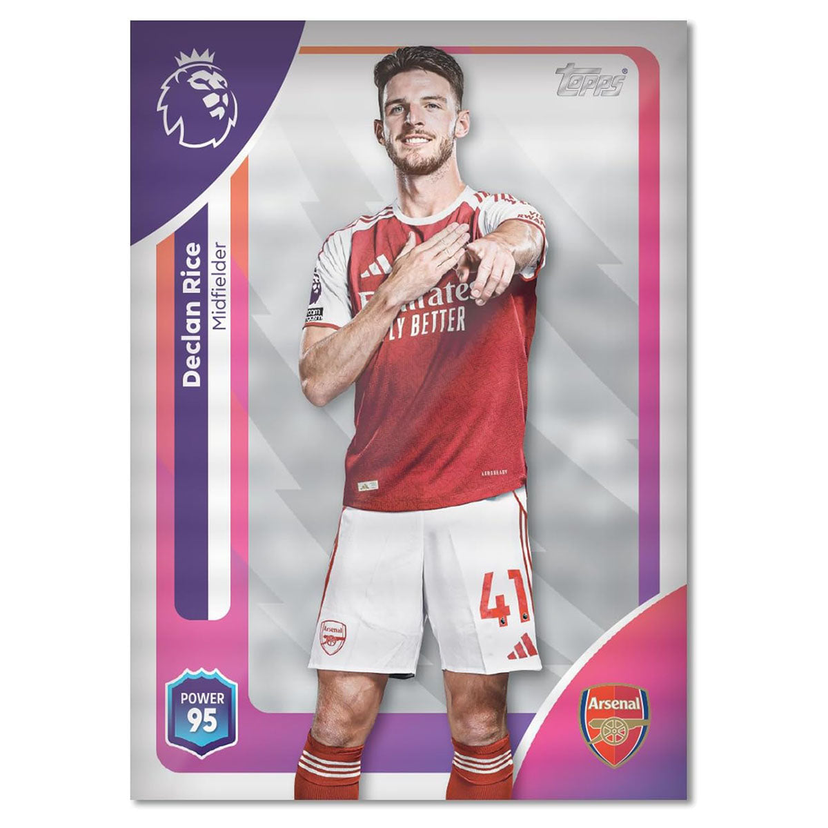 Premier League football trading cards close-up